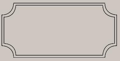 Плитка Etruria Art Deco Silver Gray Frame B 12.5x25 см, поверхность глянец