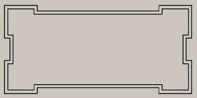 Плитка Etruria Art Deco Silver Gray Frame C 12.5x25 см, поверхность глянец