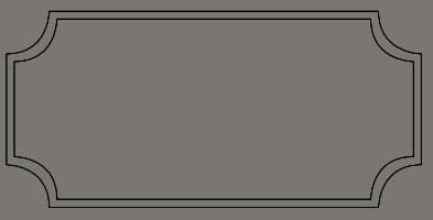 Плитка Etruria Art Deco Slate Gray Frame B 12.5x25 см, поверхность глянец