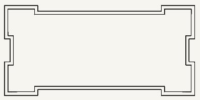 Плитка Etruria Art Deco White Frame C 12.5x25 см, поверхность глянец