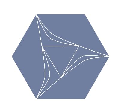 Плитка Etruria Concetto Spaziale Esagono China Blue 16x18.5 см, поверхность глянец