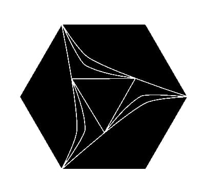 Плитка Etruria Concetto Spaziale Esagono Dark 16x18.5 см, поверхность глянец