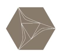 Плитка Etruria Concetto Spaziale Esagono Deep Chestnut 16x18.5 см, поверхность глянец