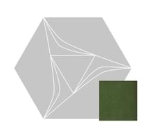 Плитка Etruria Concetto Spaziale Esagono Emerald Green Craquele 16x18.5 см, поверхность глянец