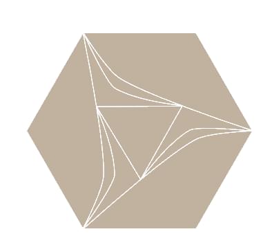 Плитка Etruria Concetto Spaziale Esagono Kaki 16x18.5 см, поверхность глянец