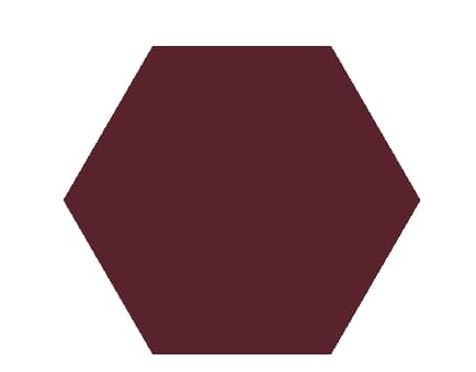 Плитка Etruria Concetto Spaziale Esagono Piano Burgundy 16x18.5 см, поверхность глянец