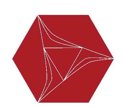 Плитка Etruria Concetto Spaziale Esagono Red 16x18.5 см, поверхность глянец