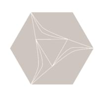 Плитка Etruria Concetto Spaziale Esagono Silver Gray 16x18.5 см, поверхность глянец