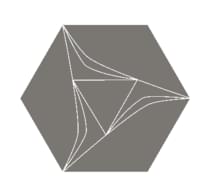 Плитка Etruria Concetto Spaziale Esagono Slate Gray 16x18.5 см, поверхность глянец