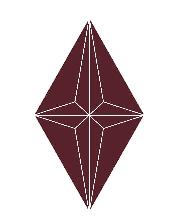 Плитка Etruria Concetto Spaziale Rombo Burgundy 13x22.2 см, поверхность глянец