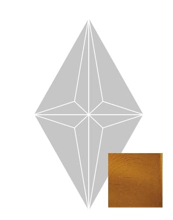 Плитка Etruria Concetto Spaziale Rombo Caramel Craquee 13x22.2 см, поверхность глянец