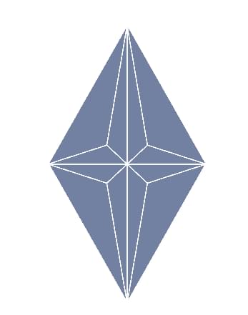 Плитка Etruria Concetto Spaziale Rombo China Blue 13x22.2 см, поверхность глянец