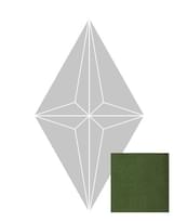 Плитка Etruria Concetto Spaziale Rombo Emerald Green Craquele 13x22.2 см, поверхность глянец