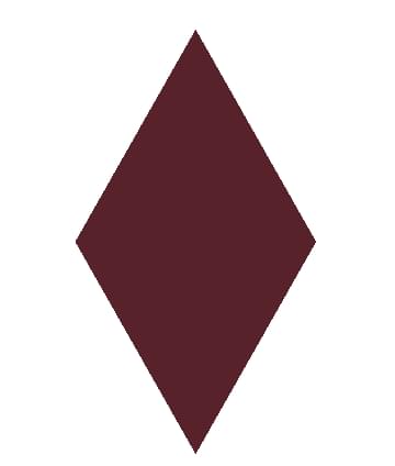 Плитка Etruria Concetto Spaziale Rombo Piano Burgundy 13x22.2 см, поверхность глянец