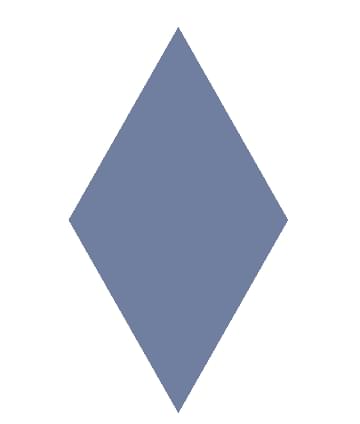 Плитка Etruria Concetto Spaziale Rombo Piano China Blue 13x22.2 см, поверхность глянец