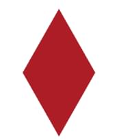 Плитка Etruria Concetto Spaziale Rombo Piano Red 13x22.2 см, поверхность глянец