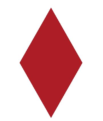 Плитка Etruria Concetto Spaziale Rombo Piano Red 13x22.2 см, поверхность глянец