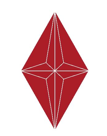 Плитка Etruria Concetto Spaziale Rombo Red 13x22.2 см, поверхность глянец