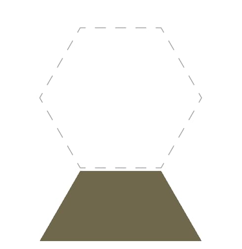 Плитка Etruria Concetto Spaziale Trapezio Piano Asparagus 7.9x18.5 см, поверхность глянец