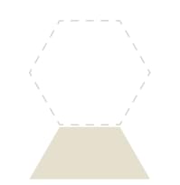 Плитка Etruria Concetto Spaziale Trapezio Piano Beige 7.9x18.5 см, поверхность глянец