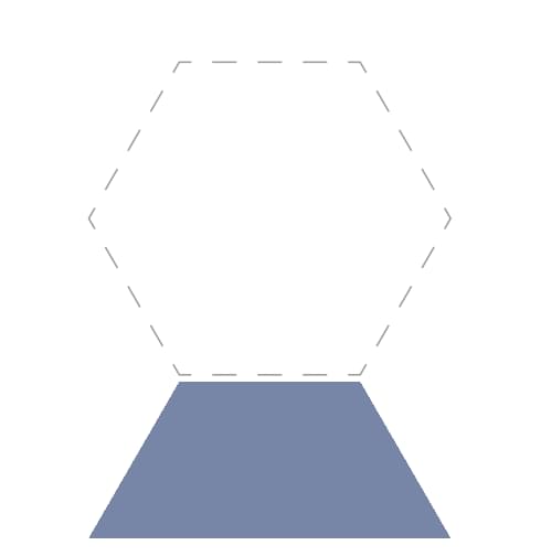 Плитка Etruria Concetto Spaziale Trapezio Piano China Blue 7.9x18.5 см, поверхность глянец