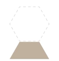 Плитка Etruria Concetto Spaziale Trapezio Piano Kaki 7.9x18.5 см, поверхность глянец