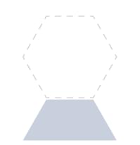 Плитка Etruria Concetto Spaziale Trapezio Piano Light Blue 7.9x18.5 см, поверхность глянец