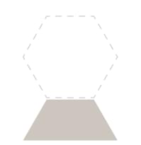 Плитка Etruria Concetto Spaziale Trapezio Piano Silver Gray 7.9x18.5 см, поверхность глянец