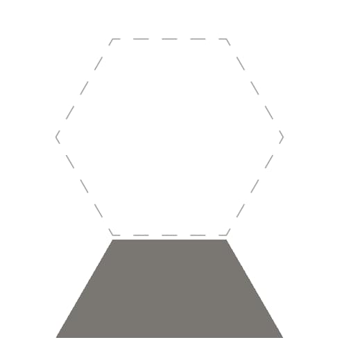 Плитка Etruria Concetto Spaziale Trapezio Piano Slate Gray 7.9x18.5 см, поверхность глянец