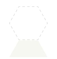 Плитка Etruria Concetto Spaziale Trapezio Piano White 7.9x18.5 см, поверхность глянец