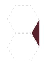 Плитка Etruria Concetto Spaziale Triangolo Piano 16 Burgundy 4.5x16 см, поверхность глянец