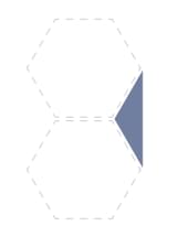 Плитка Etruria Concetto Spaziale Triangolo Piano 16 China Blue 4.5x16 см, поверхность глянец