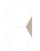 Плитка Etruria Concetto Spaziale Triangolo Piano 16 Kaki 4.5x16 см, поверхность глянец