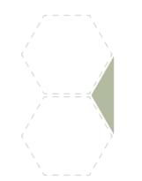 Плитка Etruria Concetto Spaziale Triangolo Piano 16 Moss Green 4.5x16 см, поверхность глянец