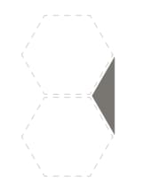 Плитка Etruria Concetto Spaziale Triangolo Piano 16 Slate Gray 4.5x16 см, поверхность глянец