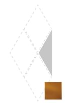 Плитка Etruria Concetto Spaziale Triangolo Piano 22.2 Caramel Craquee 6.4x22.2 см, поверхность глянец