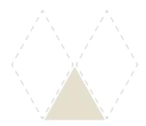 Плитка Etruria Concetto Spaziale Triangolo Piano Beige 11x13 см, поверхность глянец