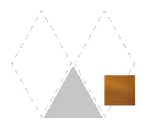 Плитка Etruria Concetto Spaziale Triangolo Piano Caramel Craquee 11x13 см, поверхность глянец