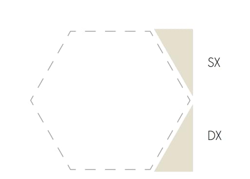 Плитка Etruria Concetto Spaziale Triangolo Piano DX 9.3 Beige 4x9.3 см, поверхность глянец