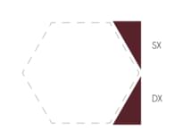 Плитка Etruria Concetto Spaziale Triangolo Piano DX 9.3 Burgundy 4x9.3 см, поверхность глянец