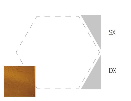 Плитка Etruria Concetto Spaziale Triangolo Piano DX 9.3 Caramel Craquee 4x9.3 см, поверхность глянец