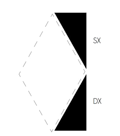 Плитка Etruria Concetto Spaziale Triangolo Piano DX Dark 5.4x12.9 см, поверхность глянец