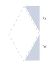 Плитка Etruria Concetto Spaziale Triangolo Piano DX Light Blue 5.4x12.9 см, поверхность глянец