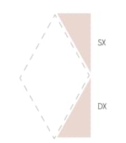 Плитка Etruria Concetto Spaziale Triangolo Piano DX Light Pink 5.4x12.9 см, поверхность глянец