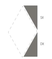 Плитка Etruria Concetto Spaziale Triangolo Piano DX Slate Gray 5.4x12.9 см, поверхность глянец