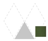 Плитка Etruria Concetto Spaziale Triangolo Piano Emerald Green Craquele 11x13 см, поверхность глянец