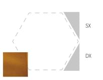 Плитка Etruria Concetto Spaziale Triangolo Piano SX 9.3 Caramel Craquee 4x9.3 см, поверхность глянец