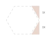 Плитка Etruria Concetto Spaziale Triangolo Piano SX 9.3 Light Pink 4x9.3 см, поверхность глянец