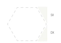 Плитка Etruria Concetto Spaziale Triangolo Piano SX 9.3 White 4x9.3 см, поверхность глянец