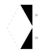 Плитка Etruria Concetto Spaziale Triangolo Piano Sx Dark 5.4x12.9 см, поверхность глянец